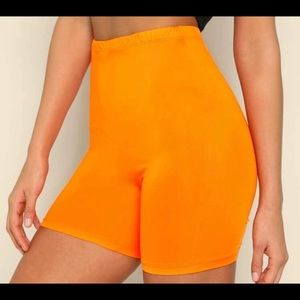 Orange Biker Shorts
